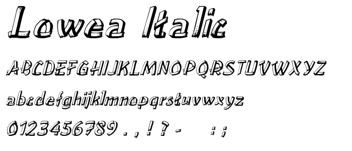 LowEa Italic font